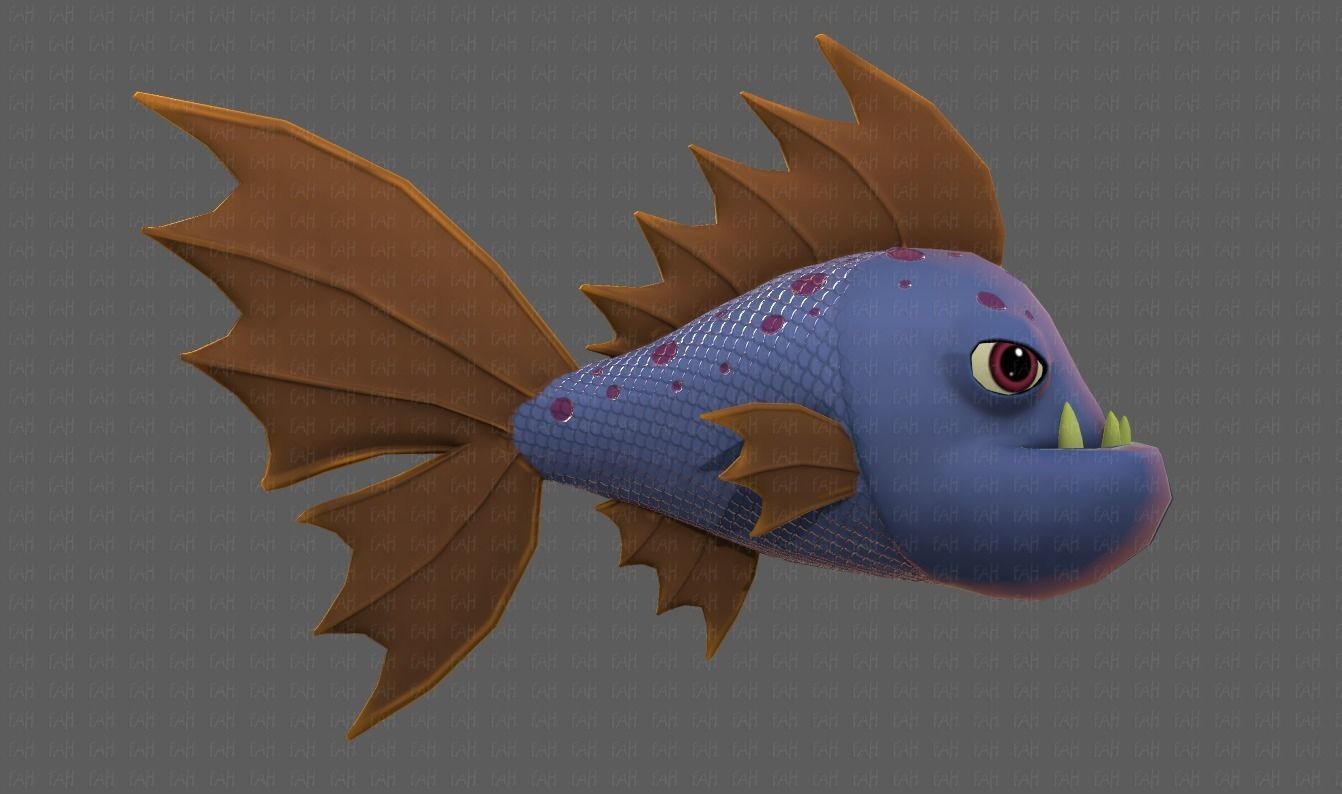Fish V09 Low-poly 3D model_19