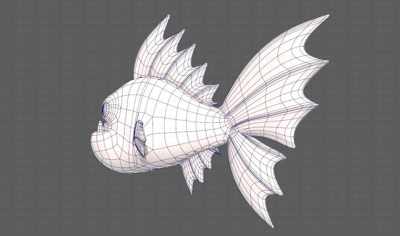 Fish V09 Low-poly 3D model_14