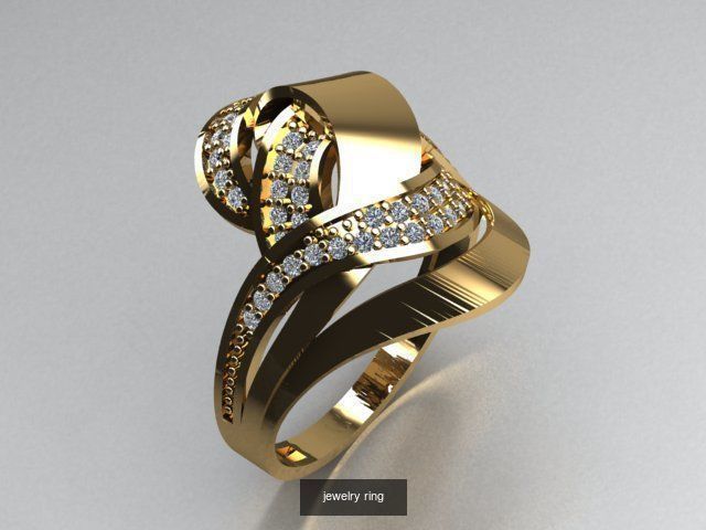 there are 5 jewelry rings  in this file  3D Model Collection_6