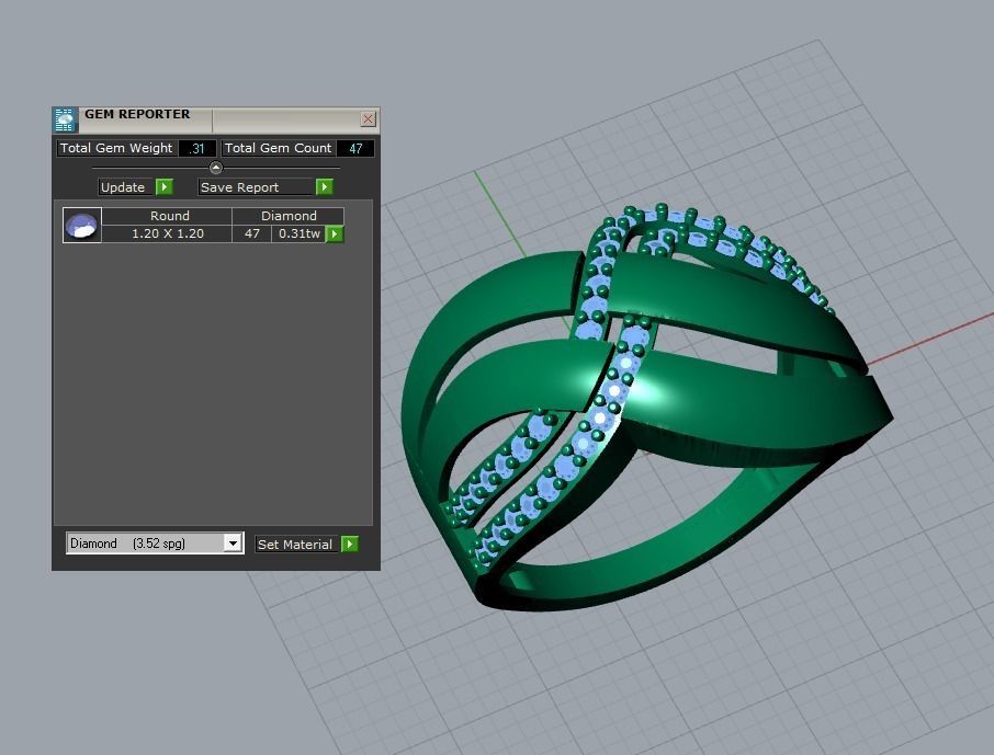 there are 5 jewelry rings  in this file  3D Model Collection_17