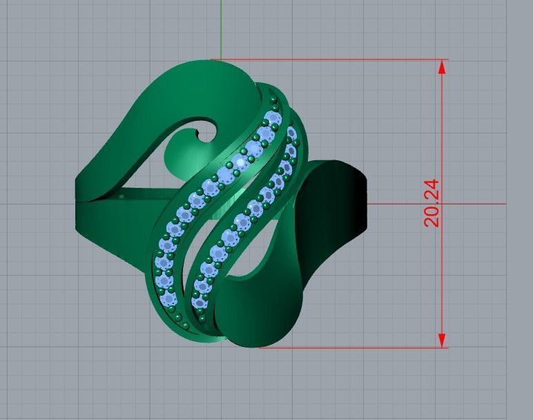 there are 5 jewelry rings  in this file  3D Model Collection_31
