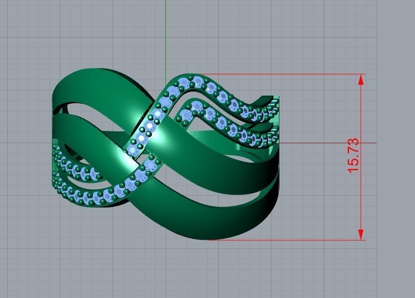 there are 5 jewelry rings  in this file  3D Model Collection_18