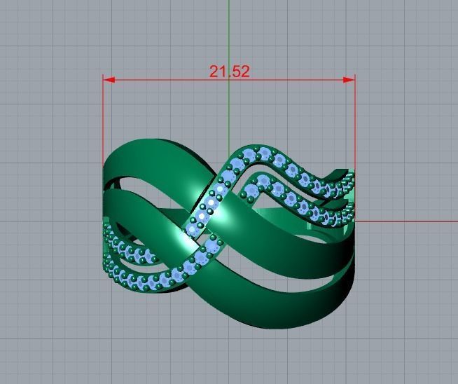 there are 5 jewelry rings  in this file  3D Model Collection_16