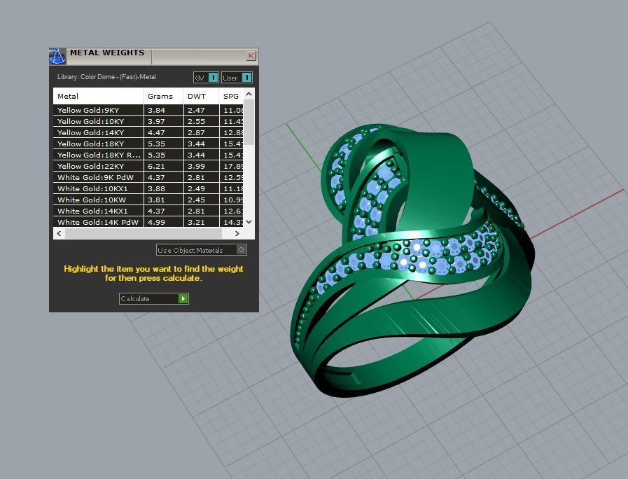 there are 5 jewelry rings  in this file  3D Model Collection_40
