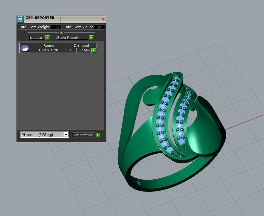 there are 5 jewelry rings  in this file  3D Model Collection_30