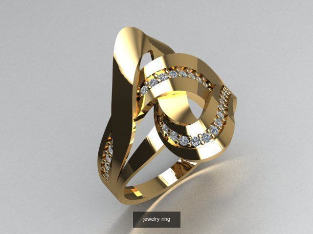 there are 5 jewelry rings  in this file  3D Model Collection_4