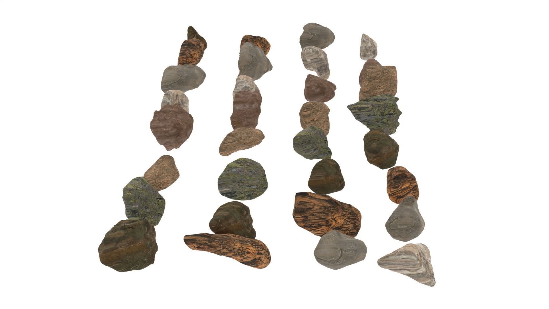Rocks group of 3D model_4
