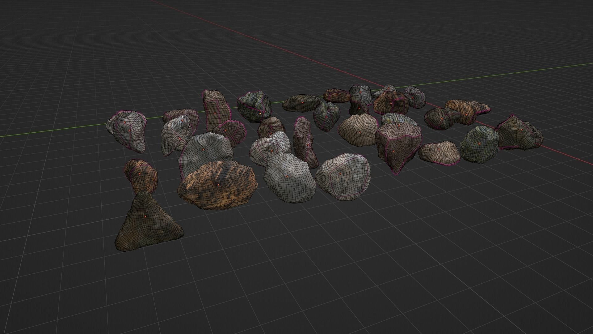 Rocks group of 3D model_7