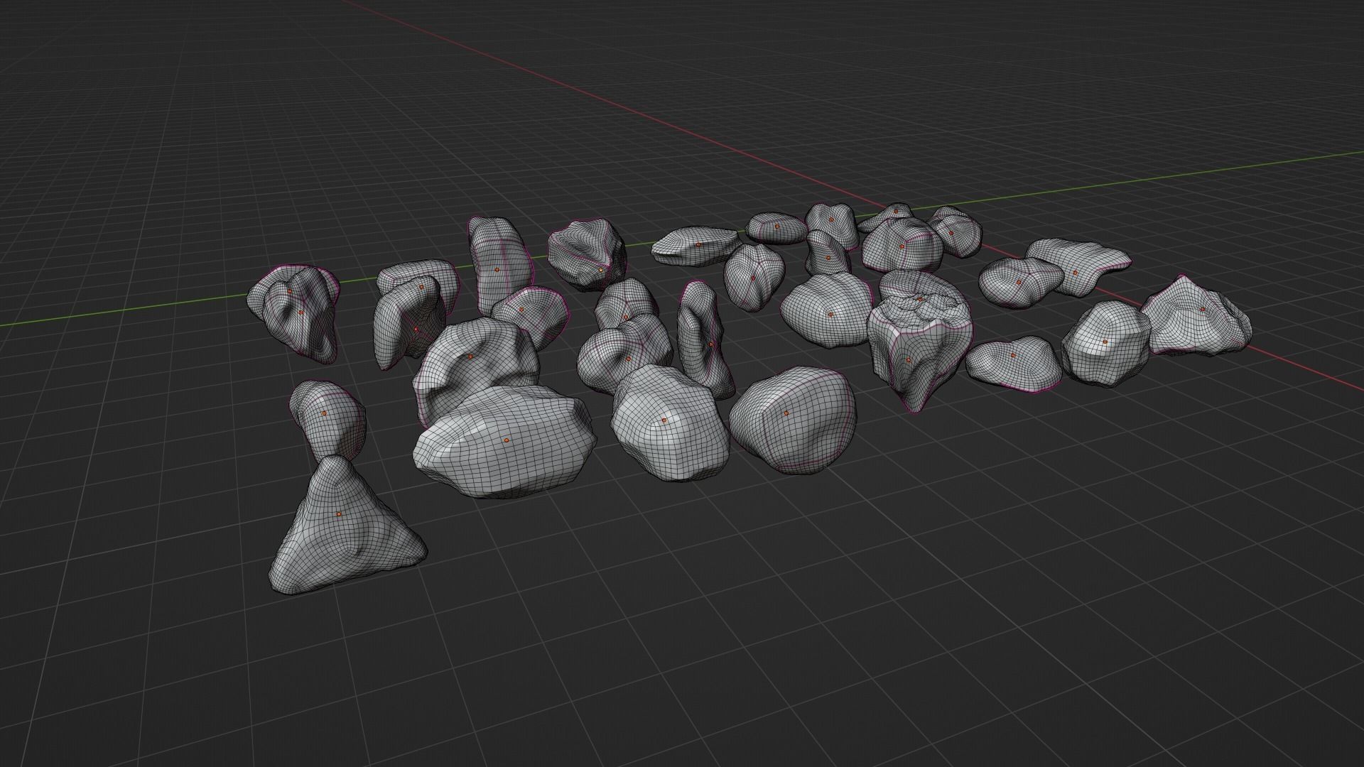 Rocks group of 3D model_8