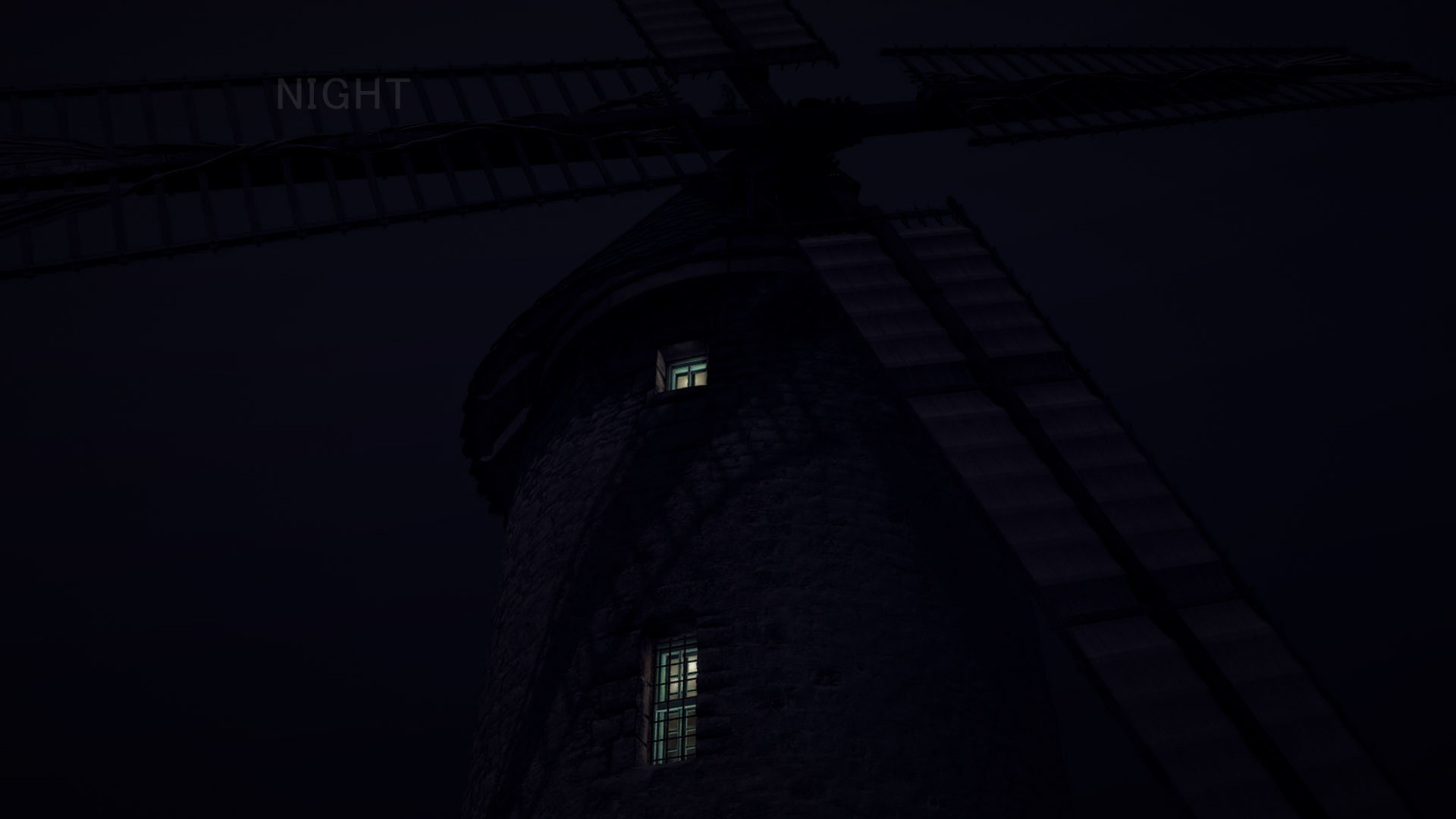 France Windmill Largny-sur-Automne Low-poly 3D model_32