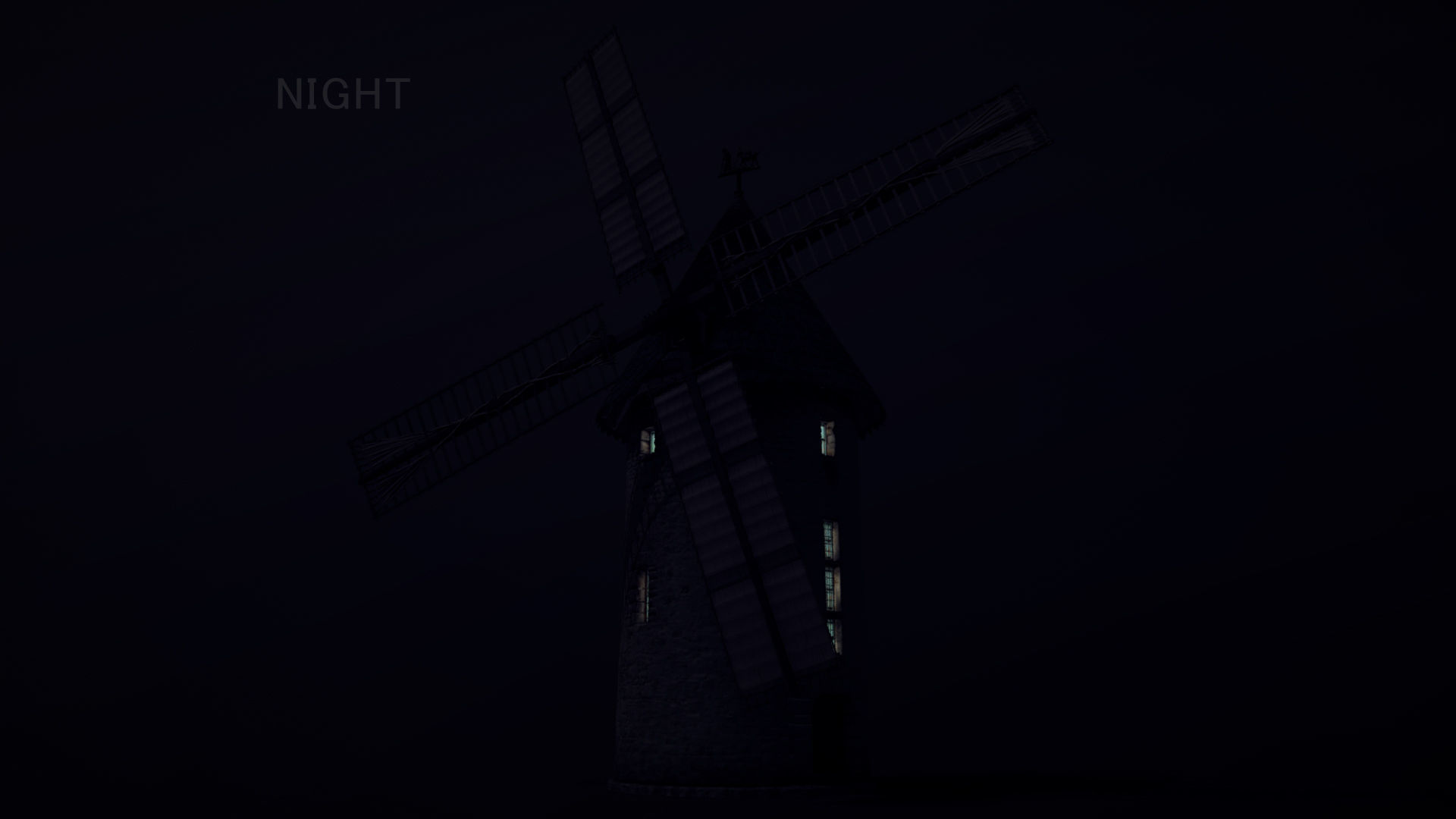 France Windmill Largny-sur-Automne Low-poly 3D model_30