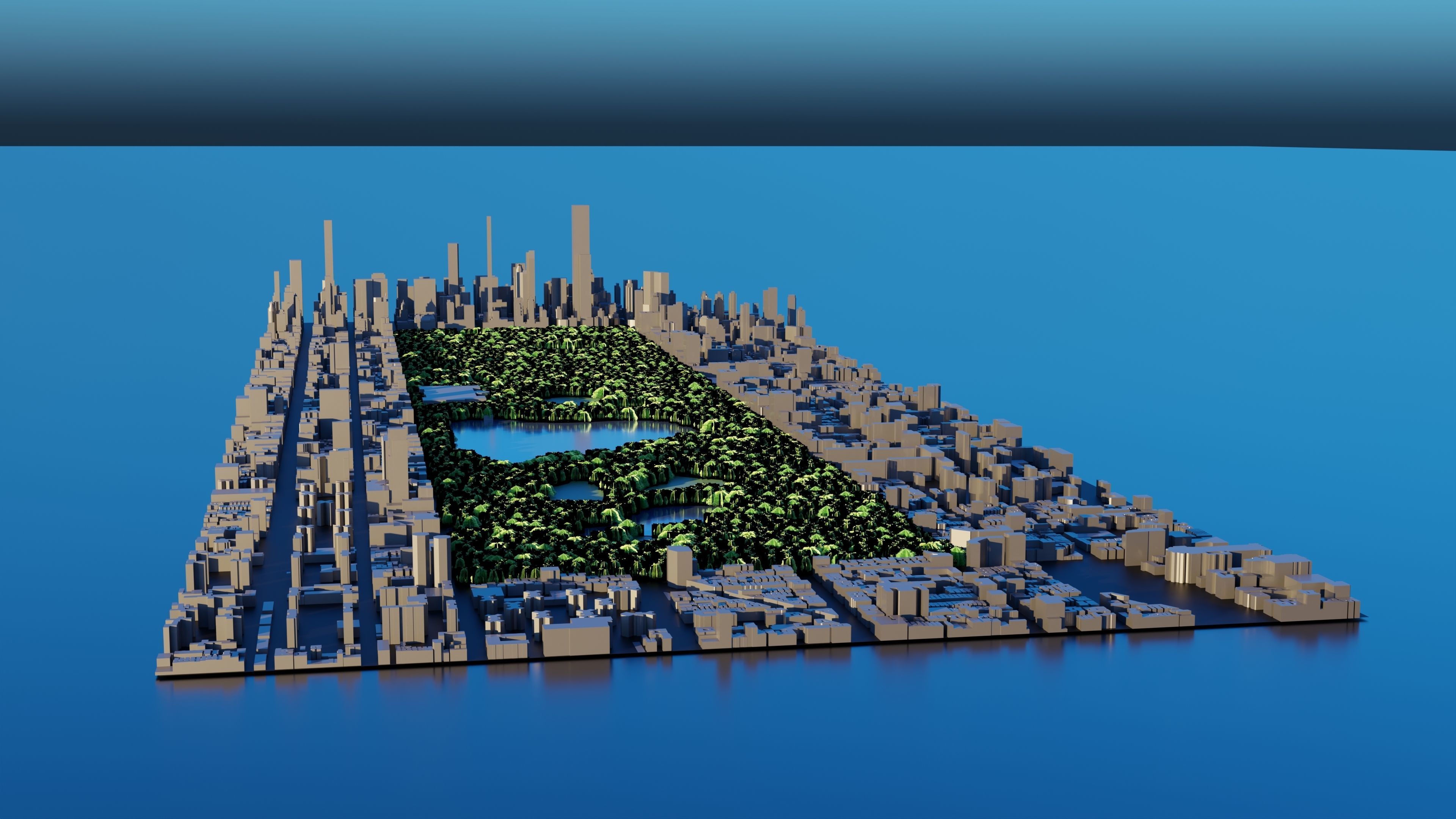 Central Park Realistic Asset for Games Films and Websites 3D model_8