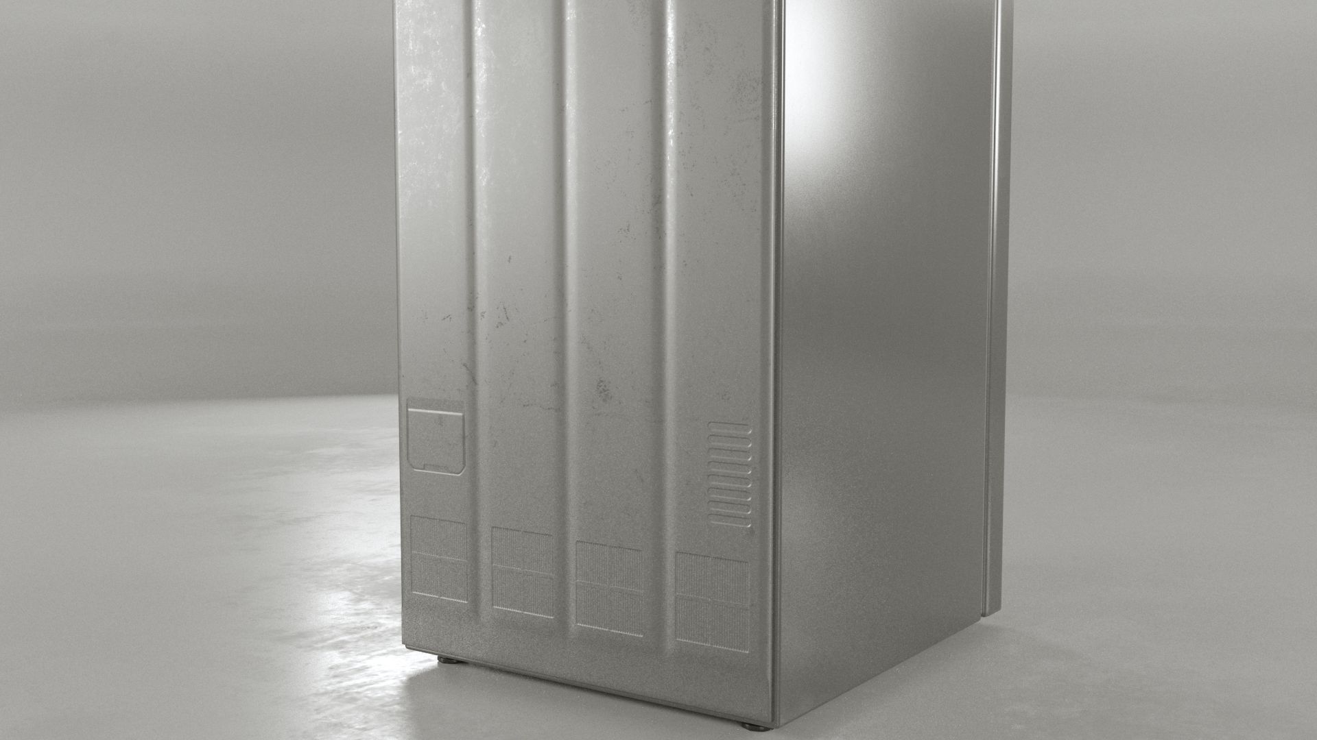Fridge refrigerator Low-poly 3D model_2