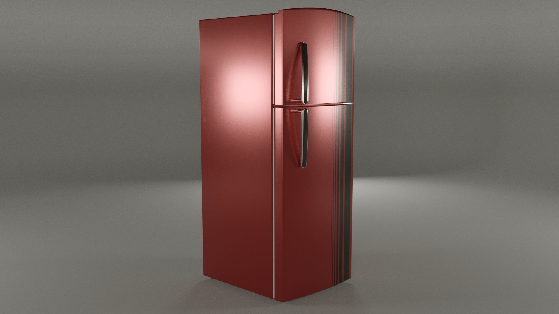 Fridge refrigerator Low-poly 3D model_11
