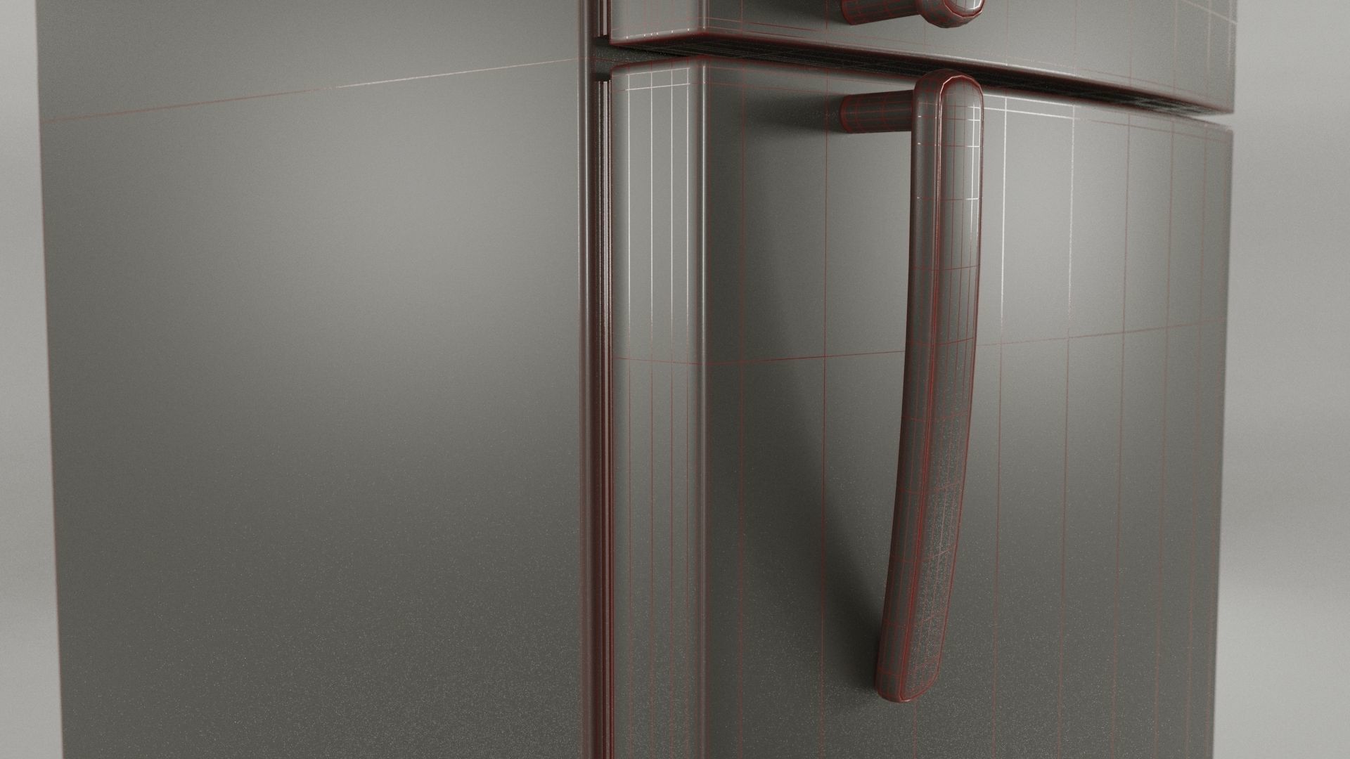 Fridge refrigerator Low-poly 3D model_9