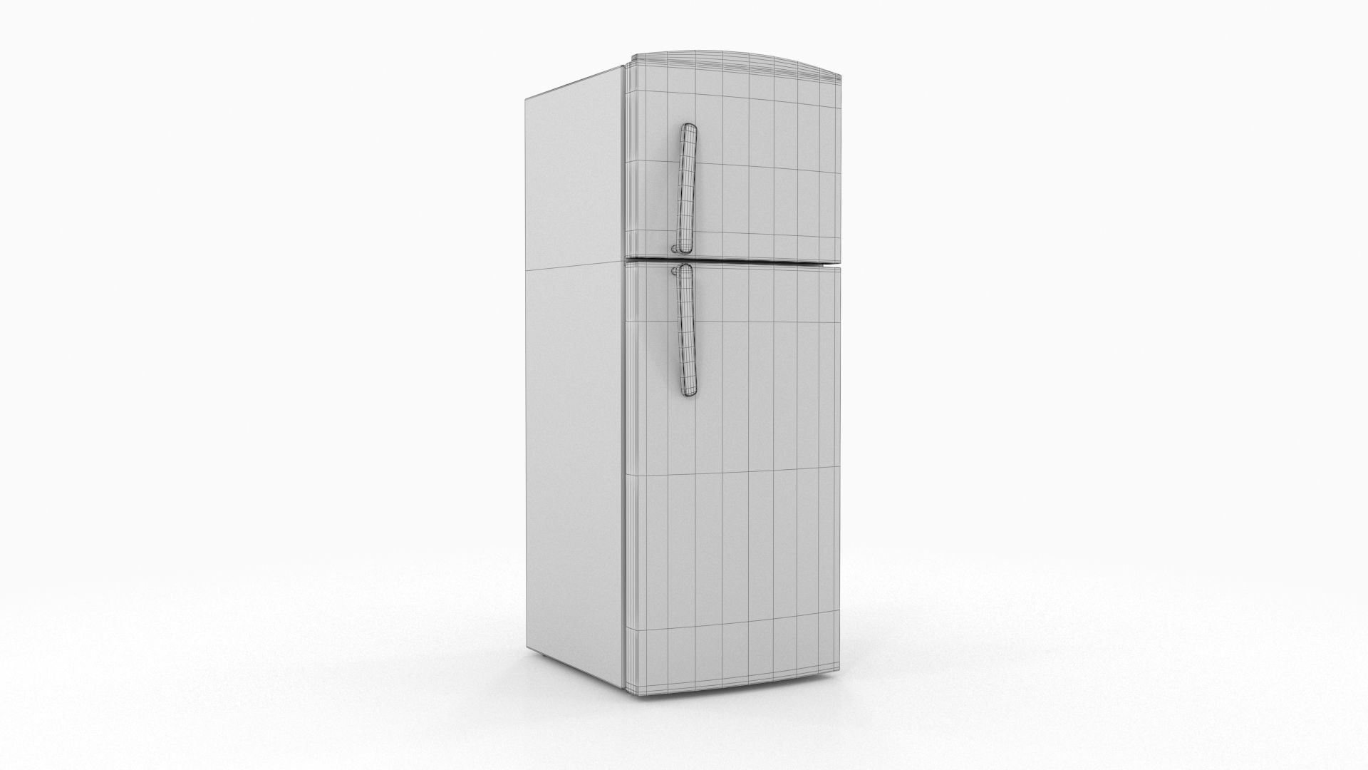 Fridge refrigerator Low-poly 3D model_8