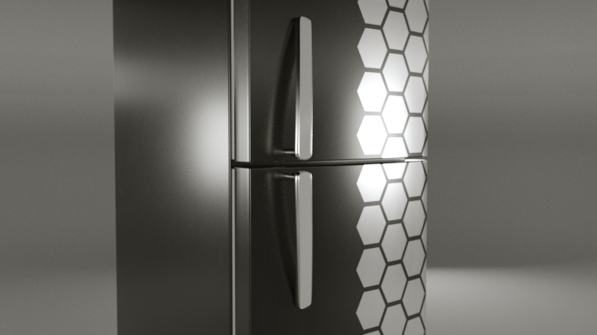 Fridge refrigerator Low-poly 3D model_13