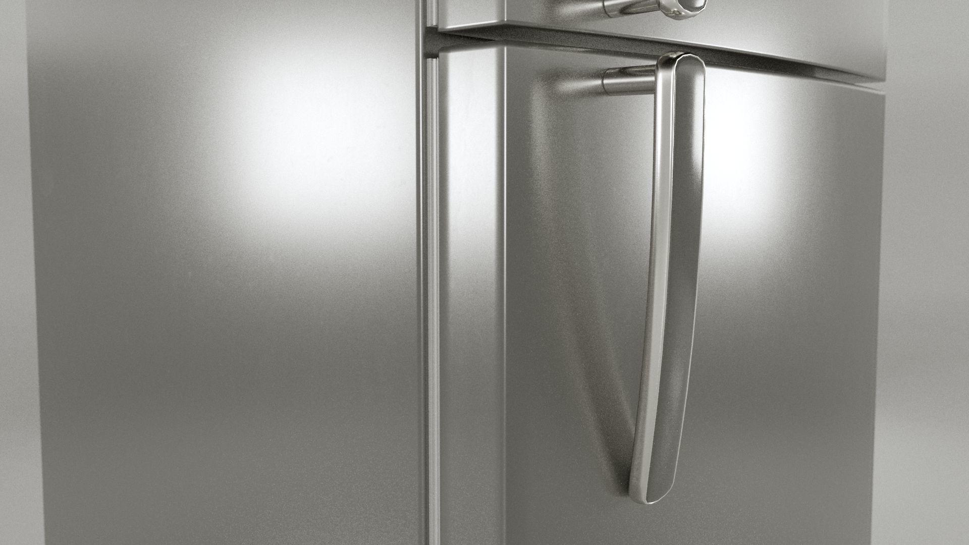 Fridge refrigerator Low-poly 3D model_3