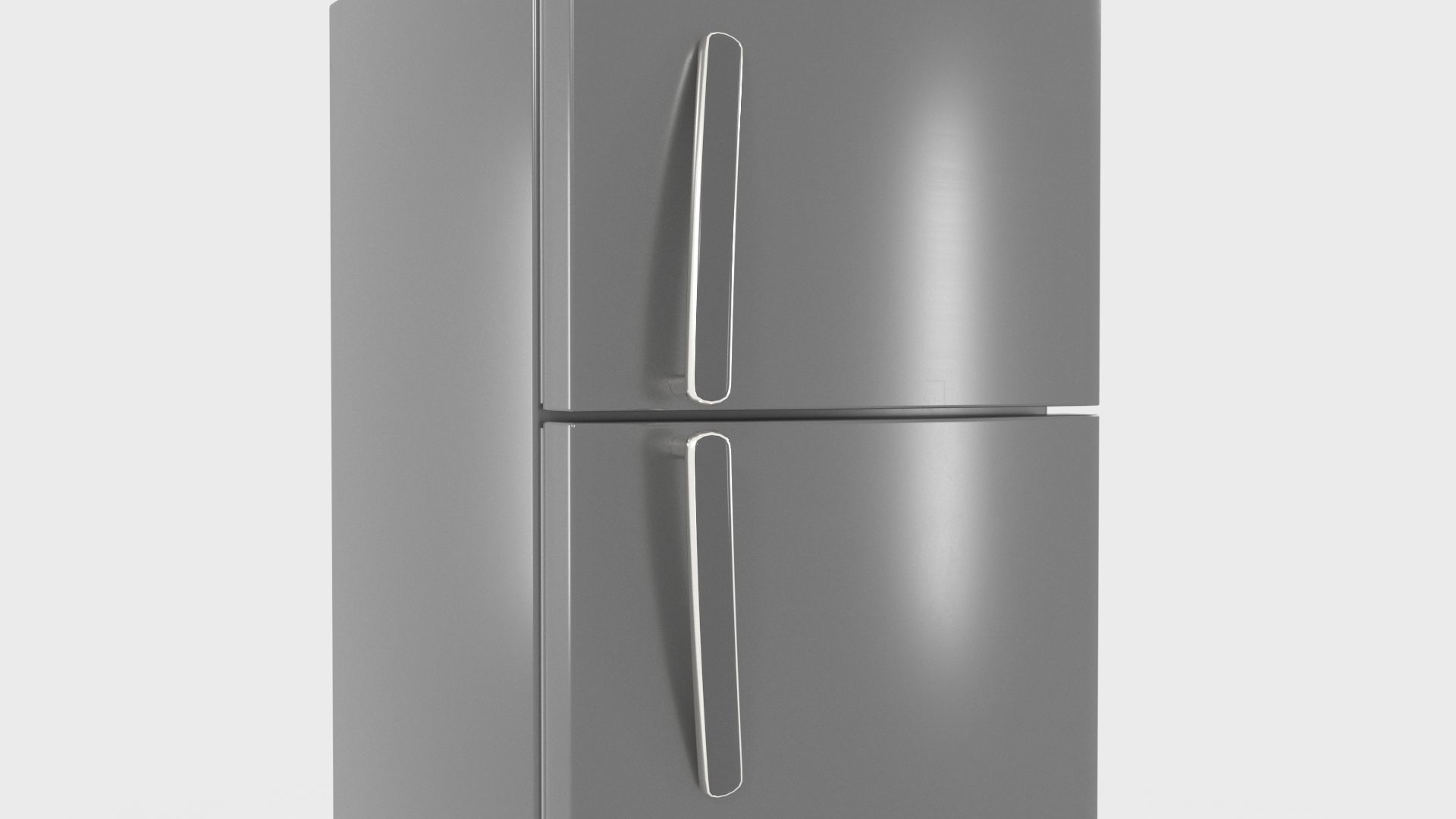 Fridge refrigerator Low-poly 3D model_7