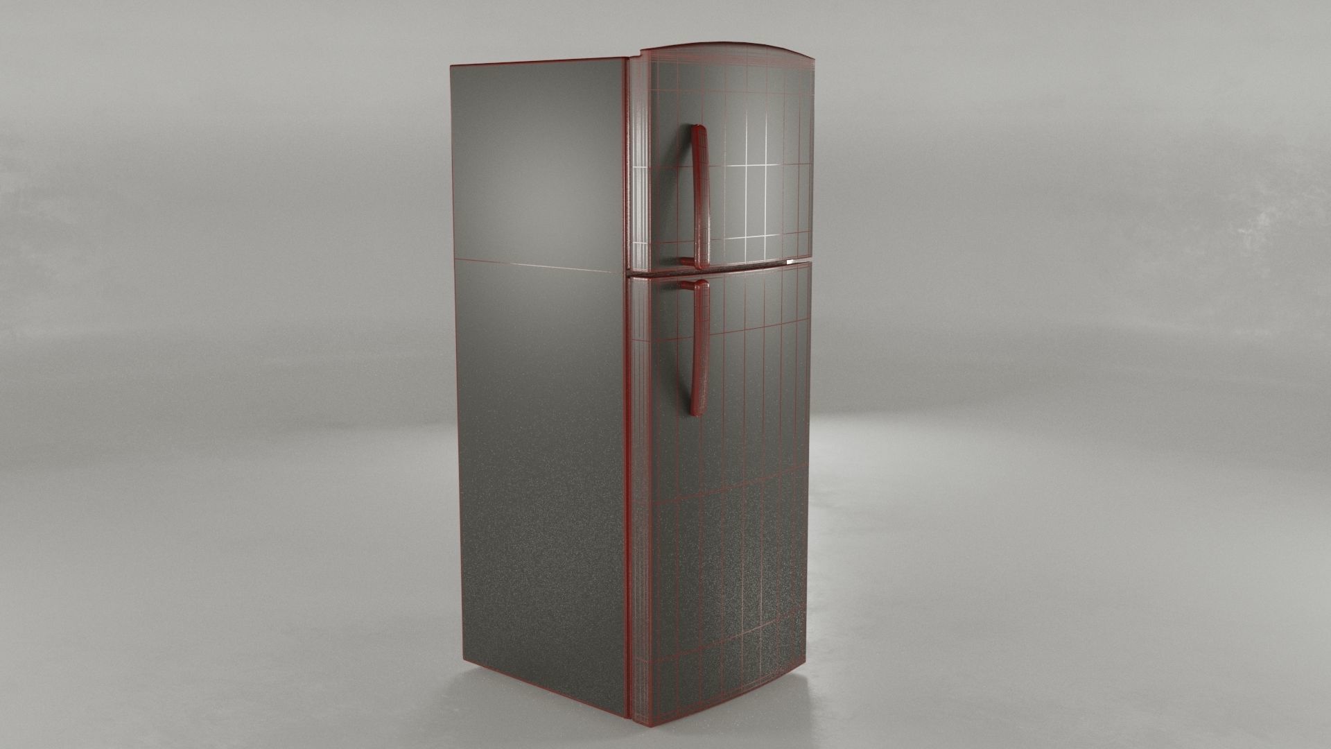 Fridge refrigerator Low-poly 3D model_10