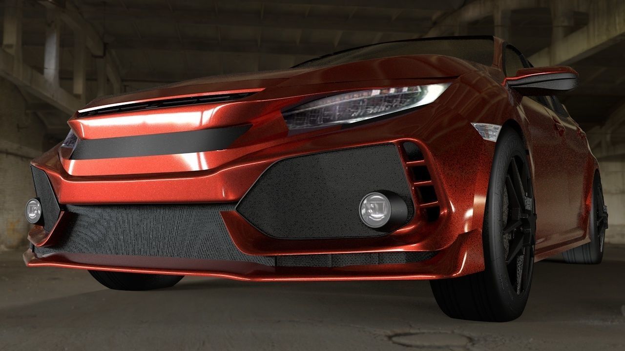 car modeling in 3d 3D model_2