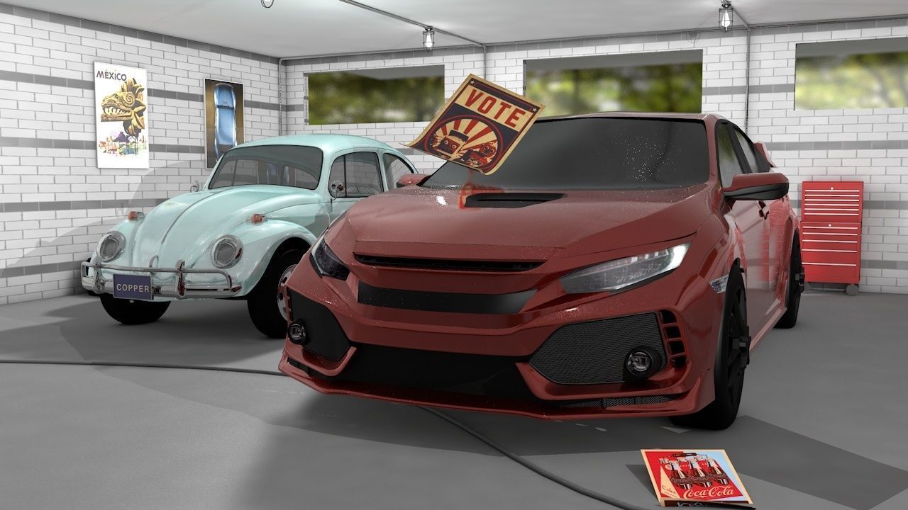 car modeling in 3d 3D model_3