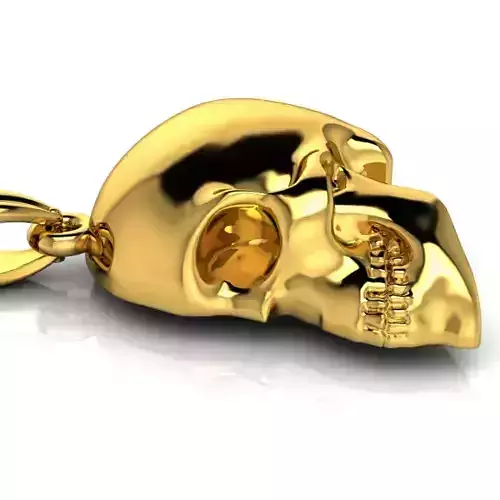 half skull skeleton head pendant 3d model