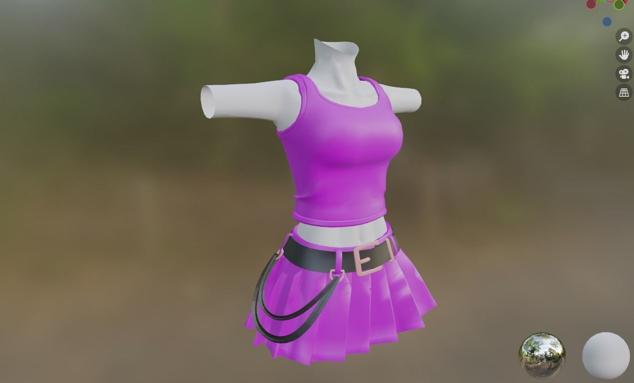 Tank Top Zepeto Item 3D Model Unity Prefab  Free low-poly 3D model_2