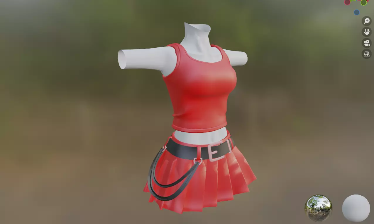 Tank Top Zepeto Item 3D Model Unity Prefab  Free low-poly 3D model_0