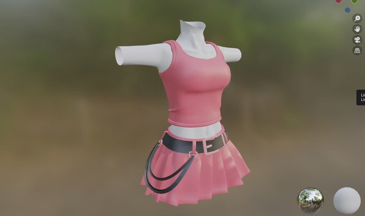 Tank Top Zepeto Item 3D Model Unity Prefab  Free low-poly 3D model_3