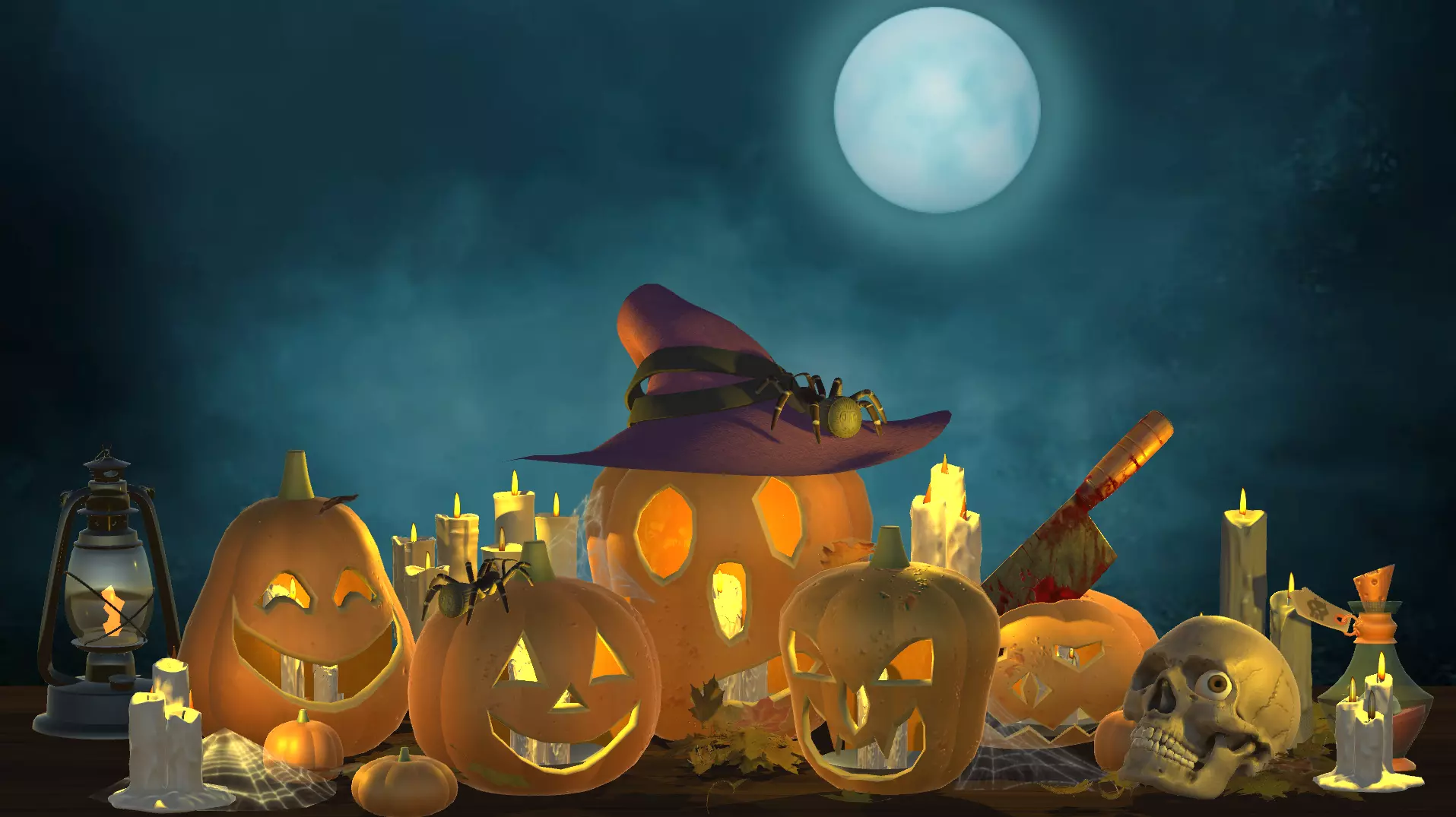 Pumpkin Table Free 3D model_0