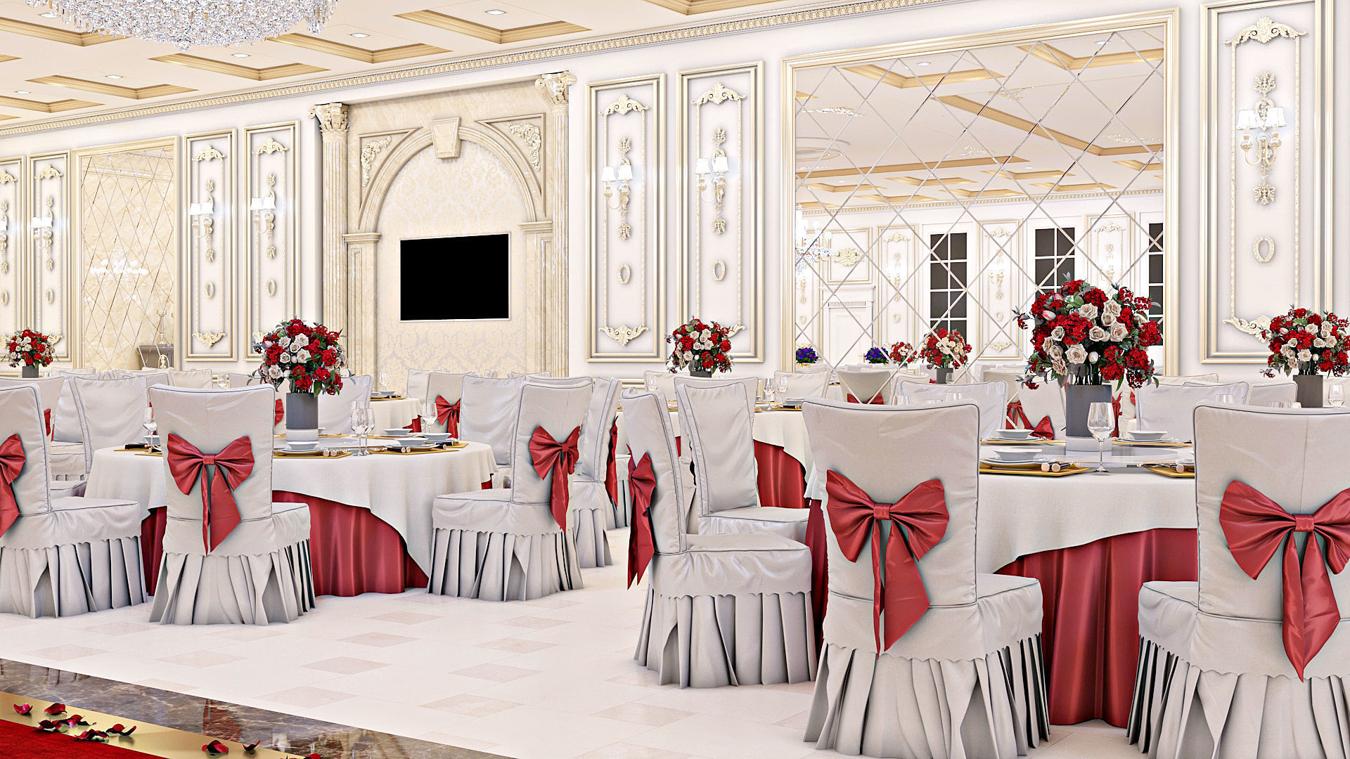 Classic Wedding Hall 3D model_26