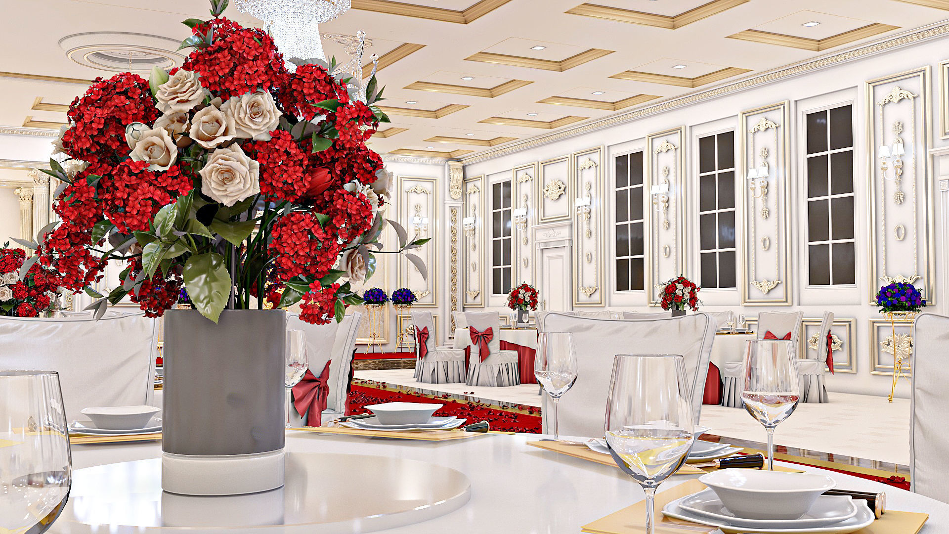 Classic Wedding Hall 3D model_21
