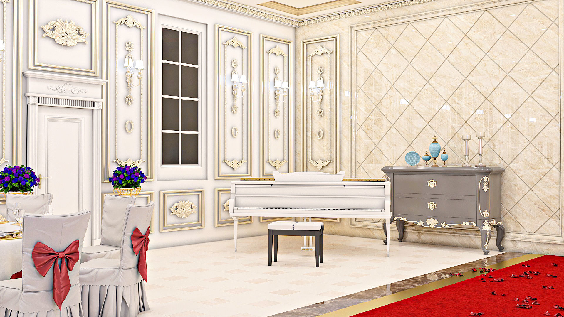 Classic Wedding Hall 3D model_27