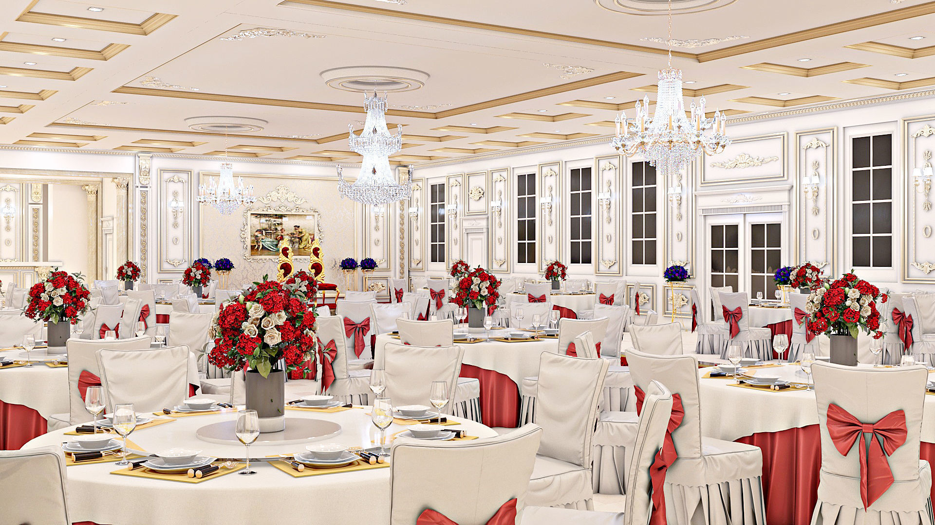 Classic Wedding Hall 3D model_29