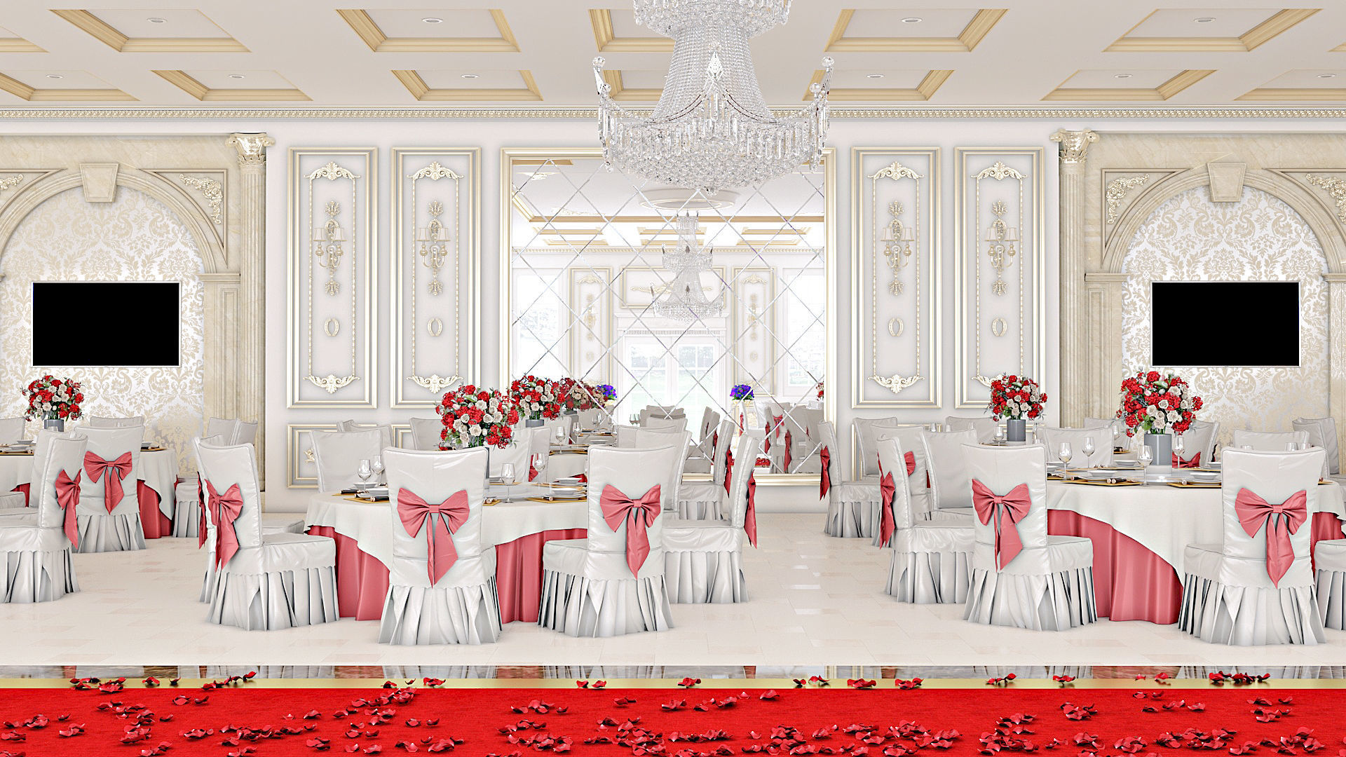 Classic Wedding Hall 3D model_7