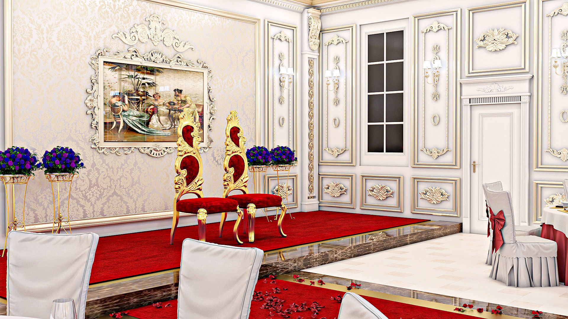 Classic Wedding Hall 3D model_31