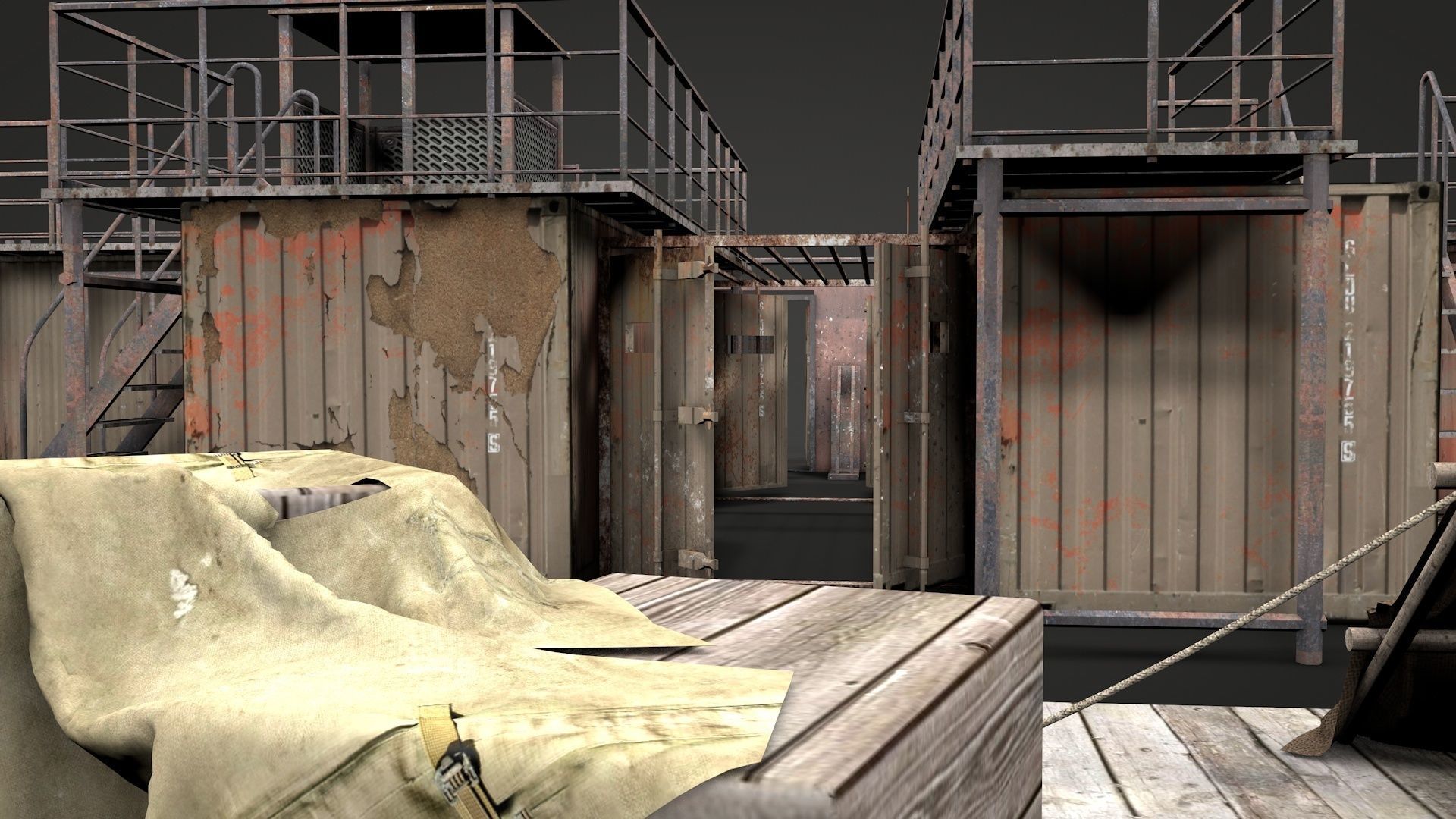 Survival Container Shelter v2 3D model_16