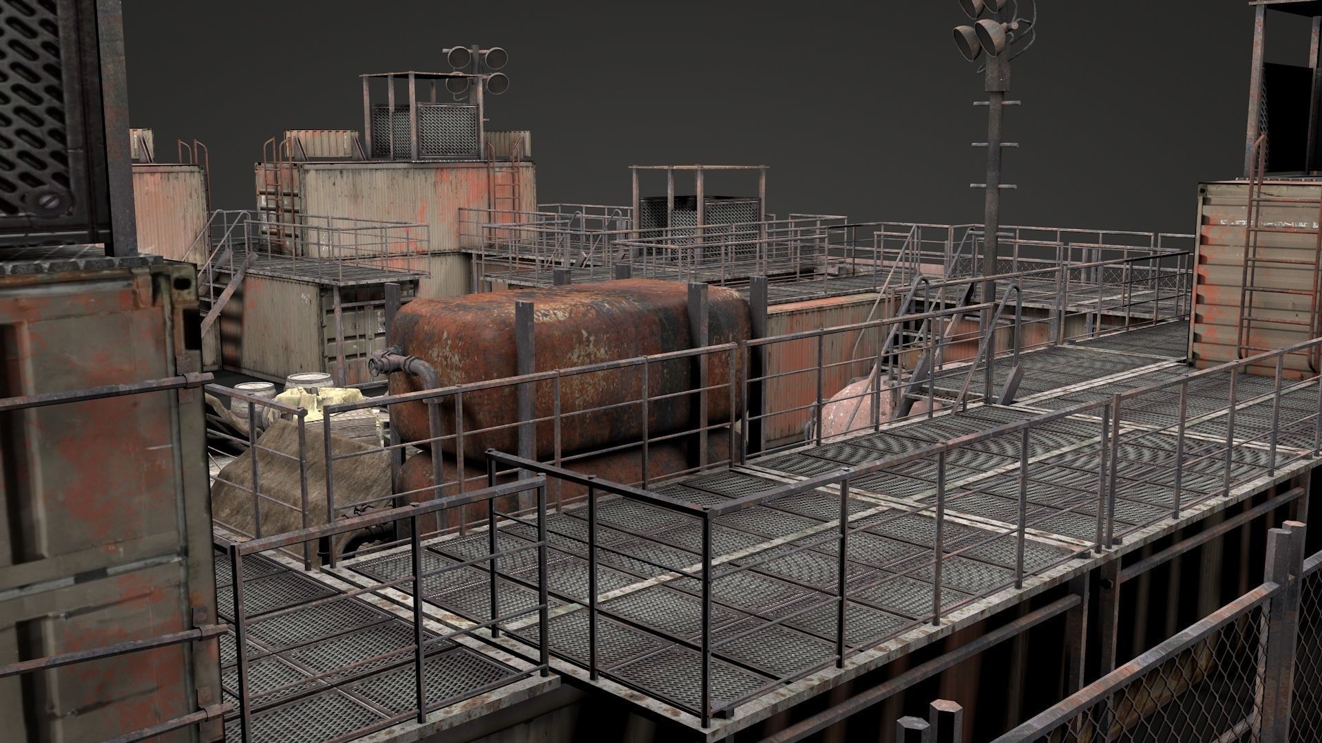 Survival Container Shelter v2 3D model_8