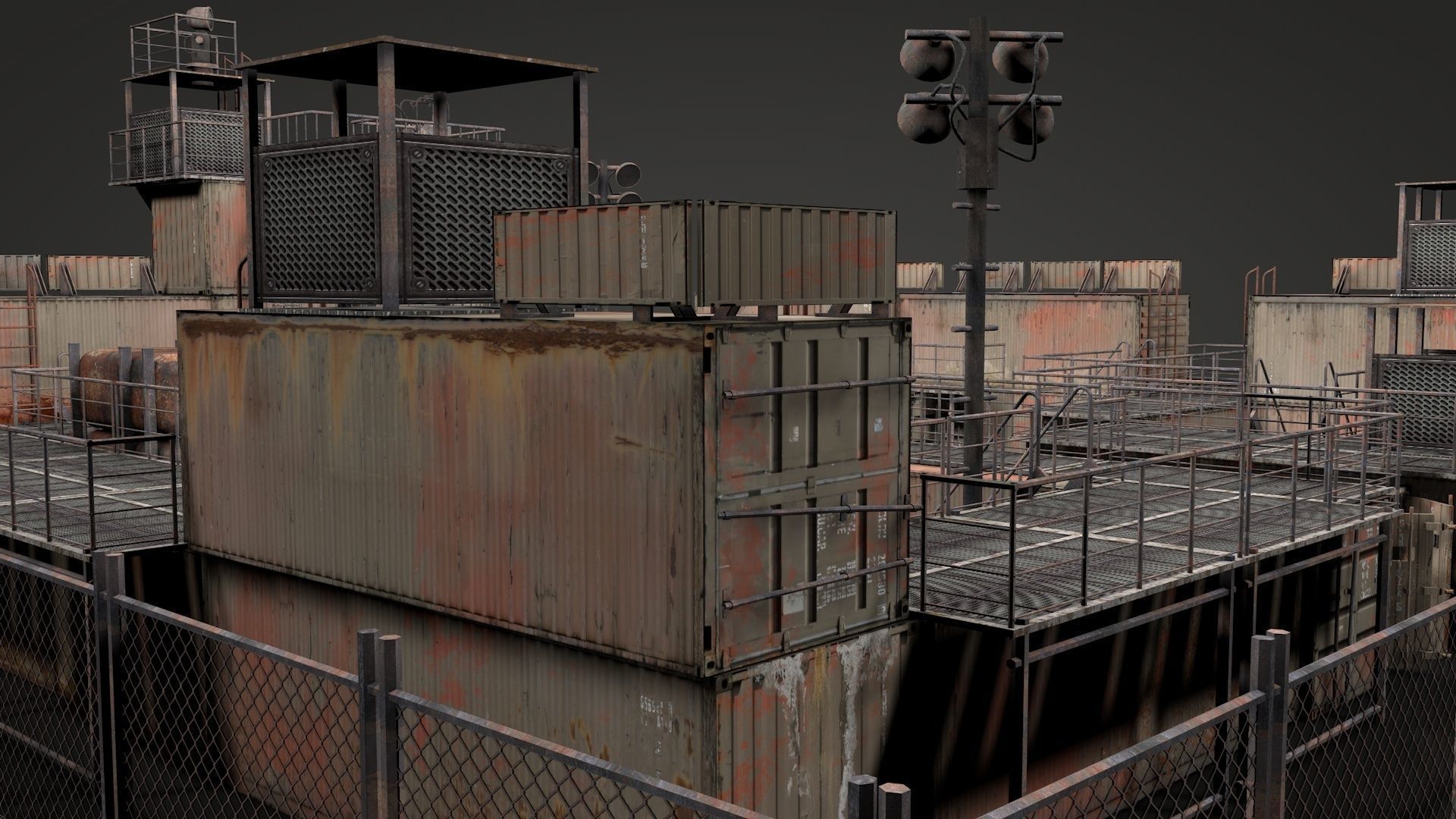 Survival Container Shelter v2 3D model_7