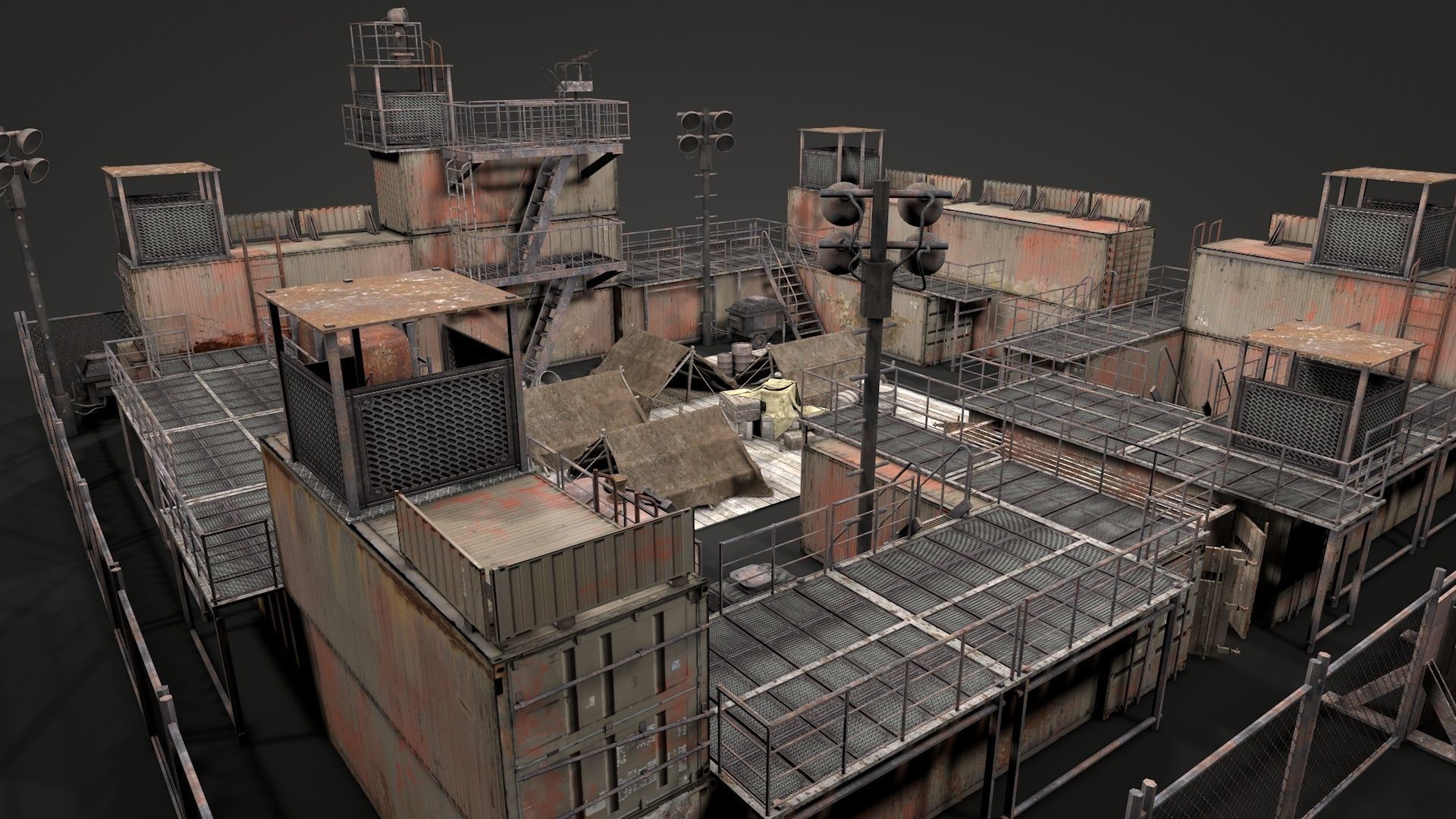 Survival Container Shelter v2 3D model_23