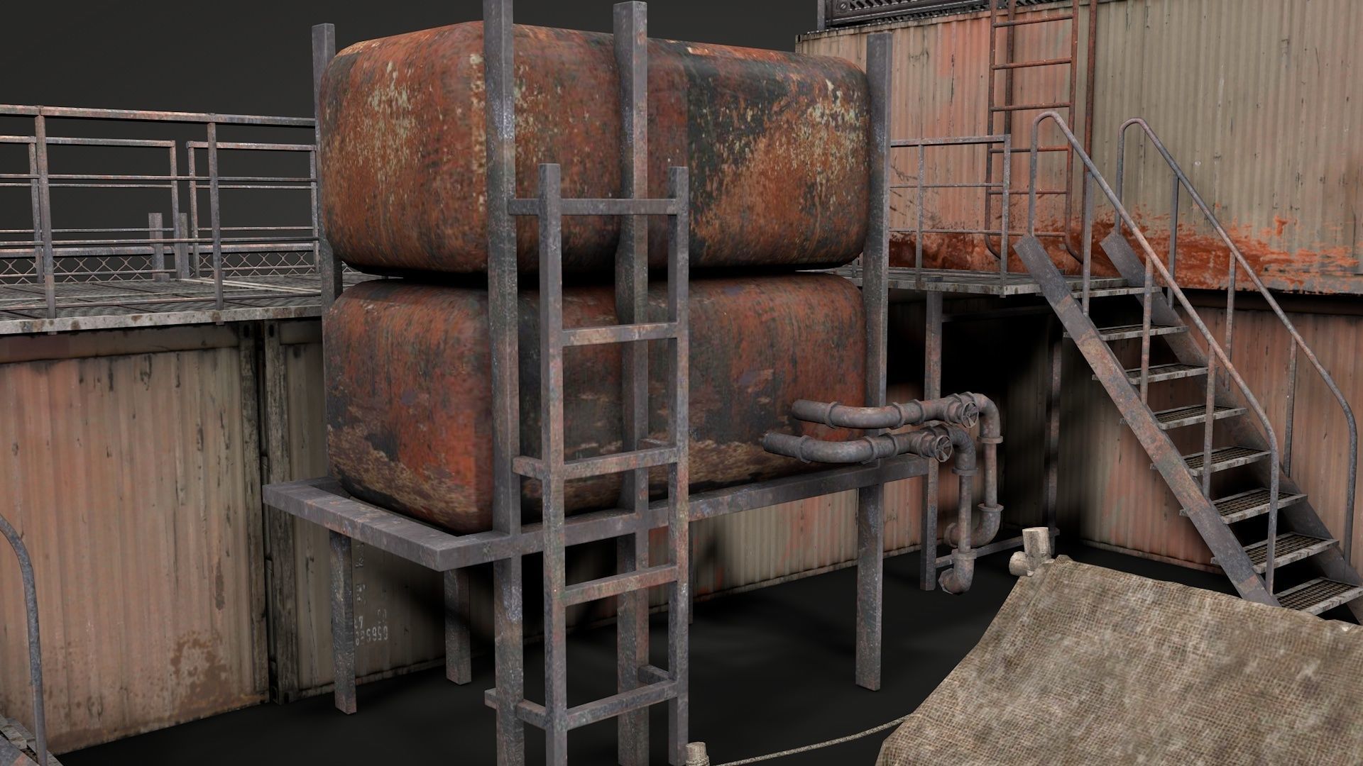 Survival Container Shelter v2 3D model_18