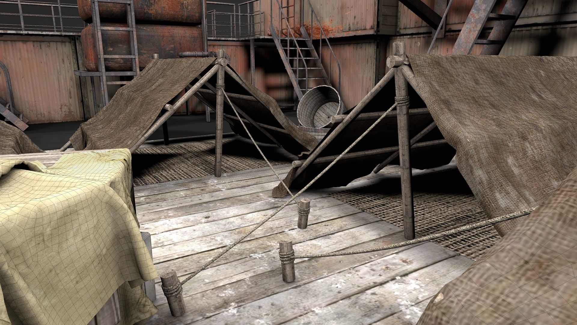 Survival Container Shelter v2 3D model_35