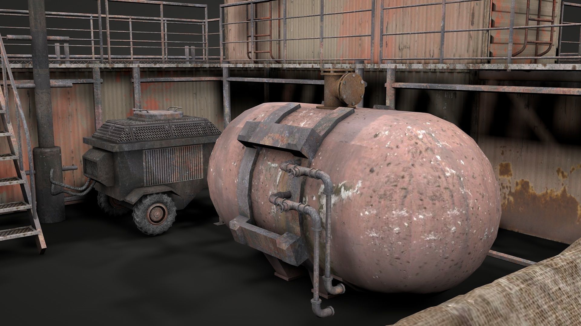 Survival Container Shelter v2 3D model_17