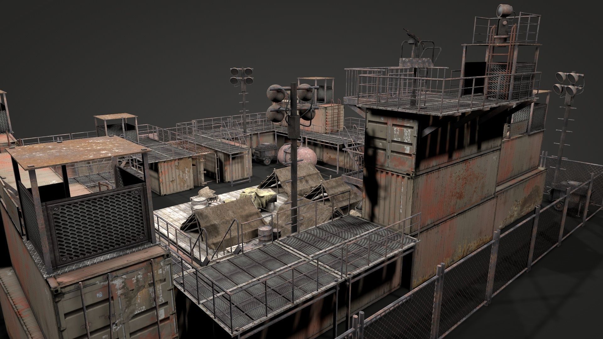 Survival Container Shelter v2 3D model_24