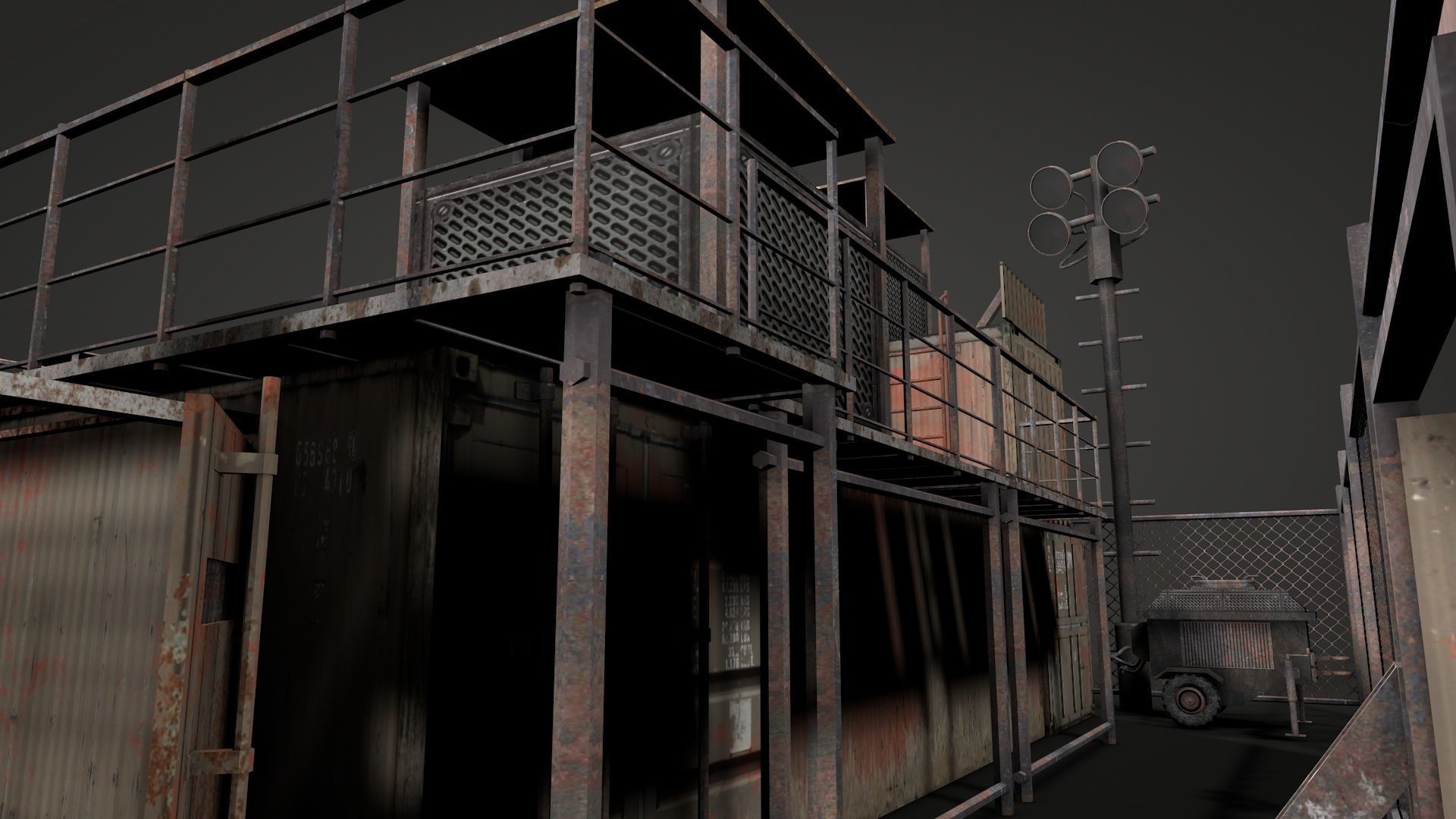 Survival Container Shelter v2 3D model_22