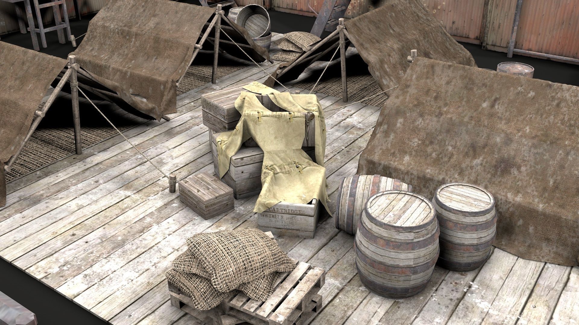 Survival Container Shelter v2 3D model_15
