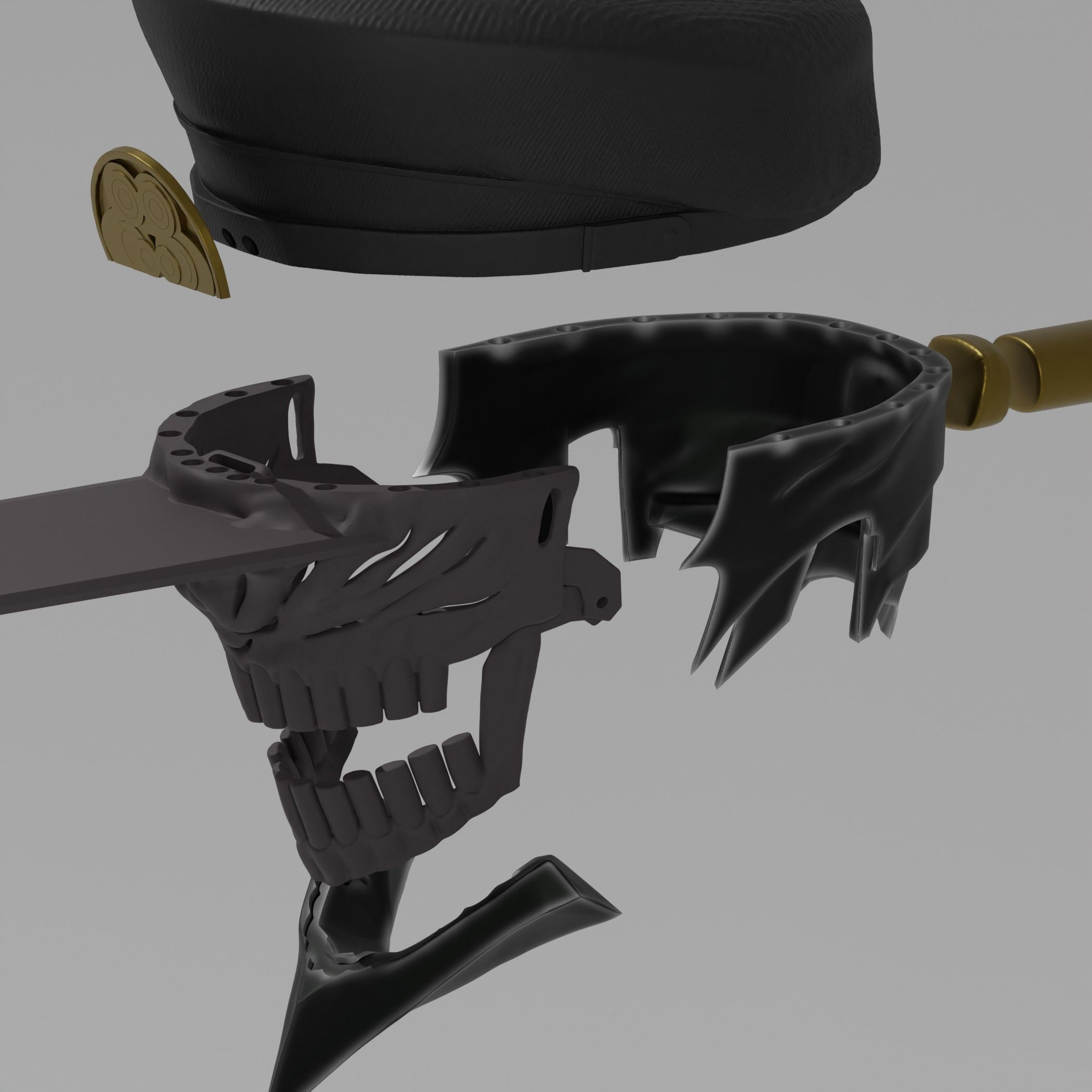 Anime Accurate Katana Man Cosplay 3D print model_6