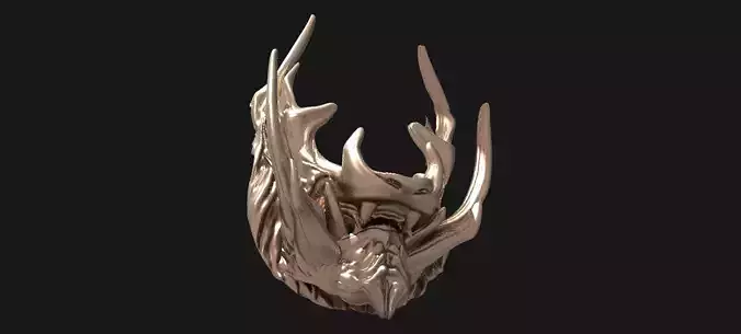 Horned lion mask 2 