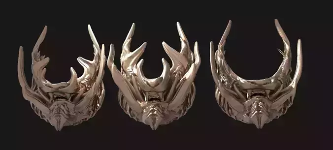 Horned lion masks 3 models 